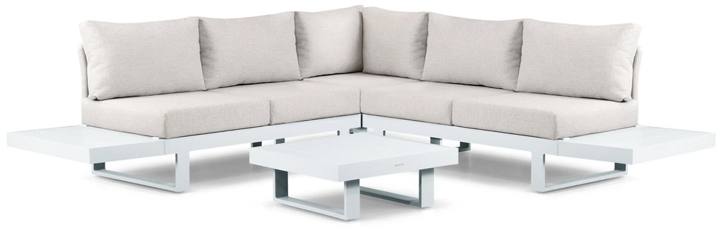 Hoek loungeset 5 personen Aluminium Wit  Lifestyle Garden Furniture Lorenzo
