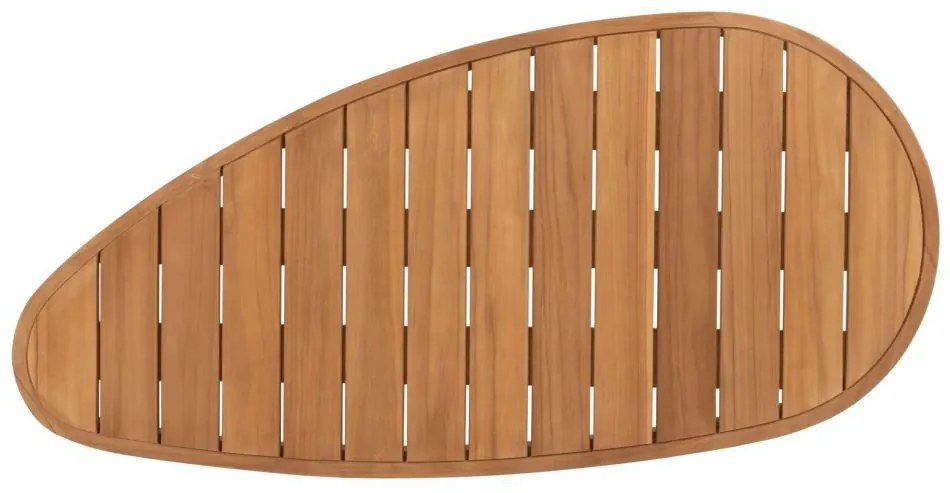4 Seasons Outdoor Finn loungetafel teak met kiezelvormig blad 125 x 63 cm SALE Loungetafel houtkleur weerbestendig
