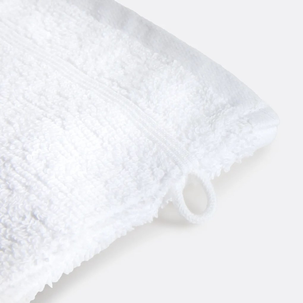 Set van 4 washandjes in bouclette badstof, Zavara