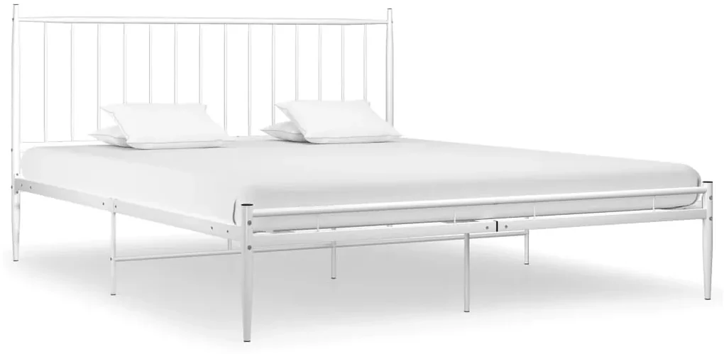 vidaXL Bedframe metaal wit 200x200 cm