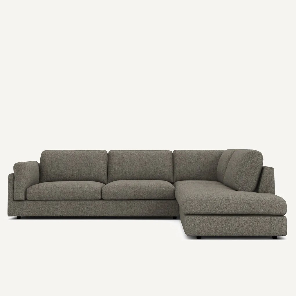 Tweed hoekslaapbank met longchair, César