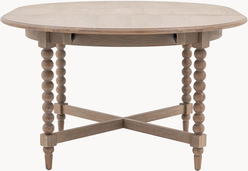 Uitschuifbare ronde eettafel Artisan, 120 - 160 x 120 cm