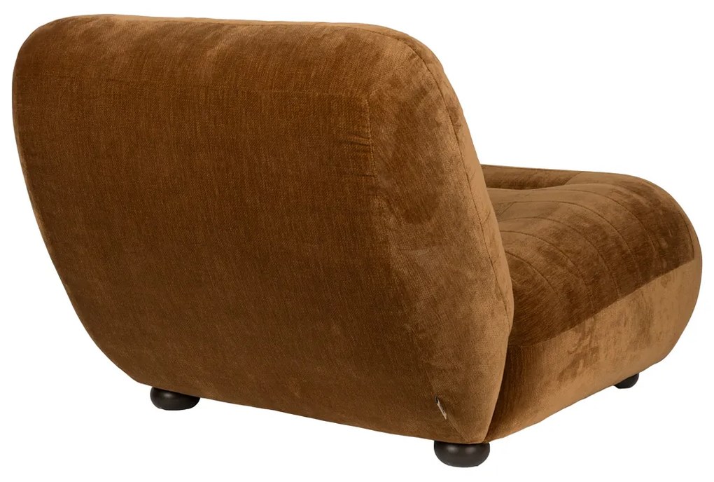 Dutchbone Wyatt Lounge Fauteuil Velours Cognac