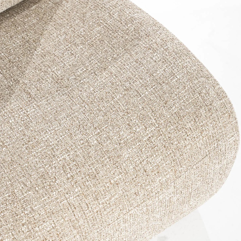 Draaibare Fauteuil Taupe Zonder Armleuning