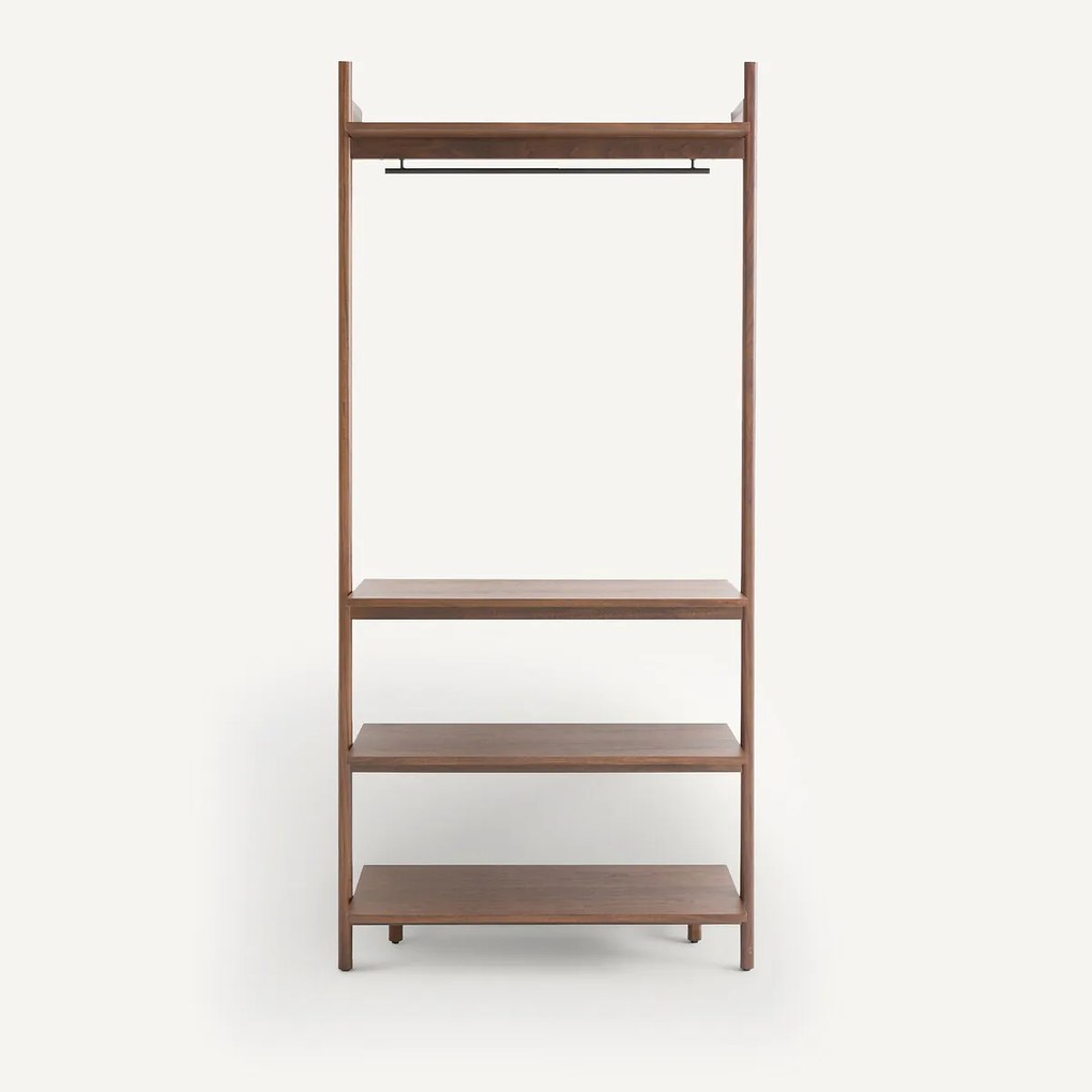 Module in notenhout voor dressing, 4 legplanken, Rory
