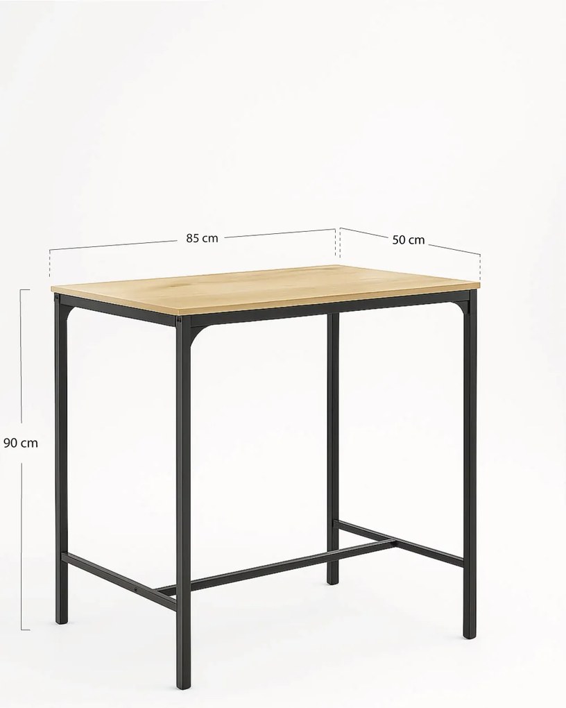 Schuur hoge tafel + 2 barkrukken set