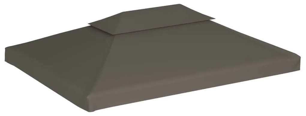vidaXL Prieeldak 2-laags 4x3m 310 g/m² taupe
