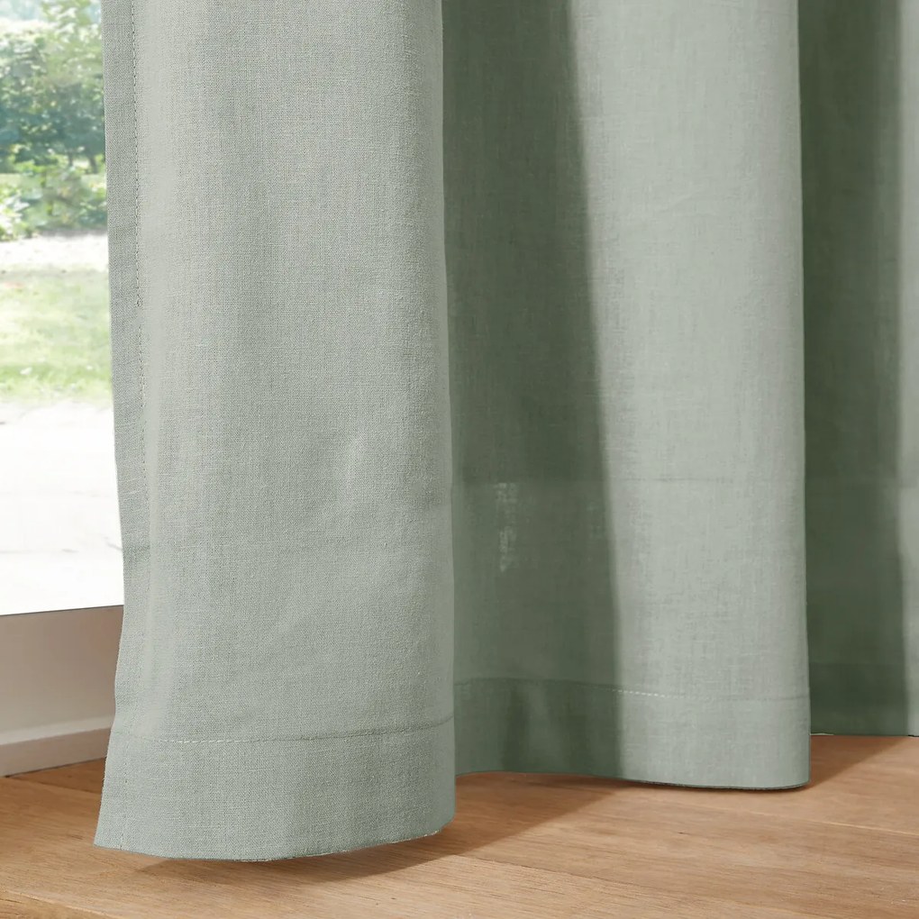 Verduisteringsgordijn in halflinnen met verdekte lussen, Lincot