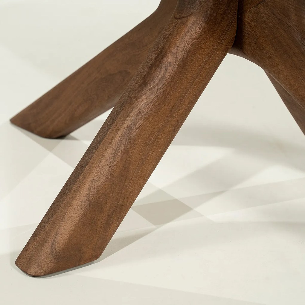 Eettafel Kruispoot Walnoot 260 - 260 X 110cm.