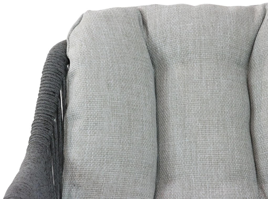 Tuinset 4 personen 120 cm Aluminium/rope Grijs Santika Furniture Santika