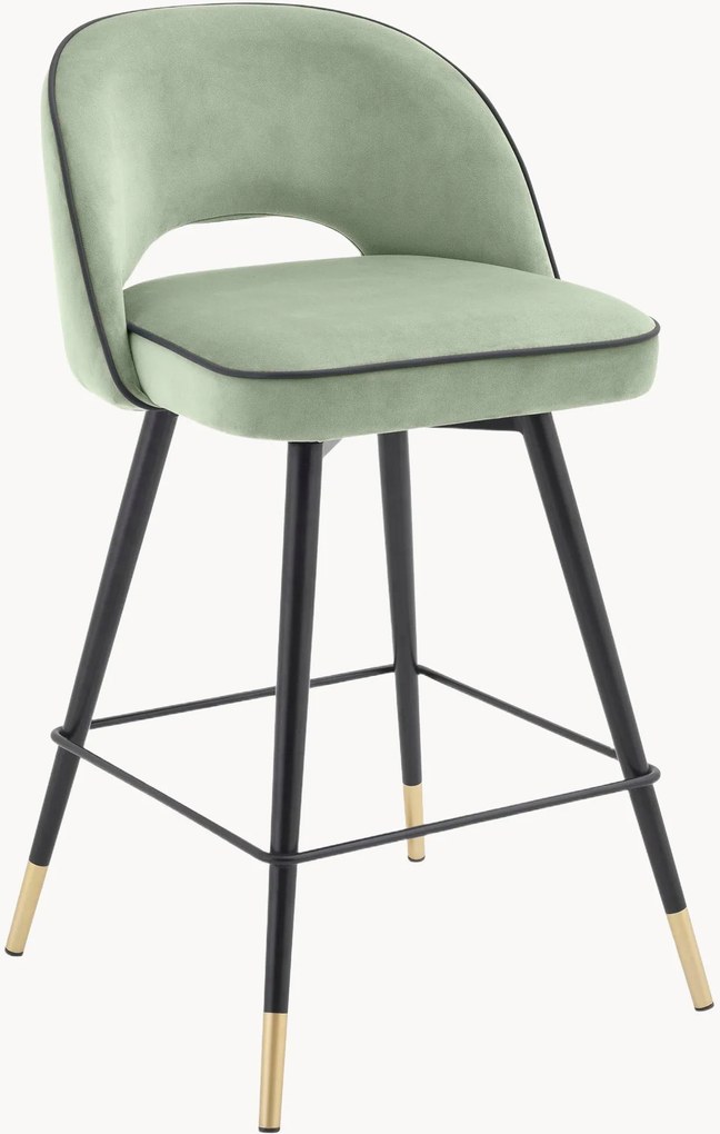Fluwelen barstoelen Cliff, 2 stuks