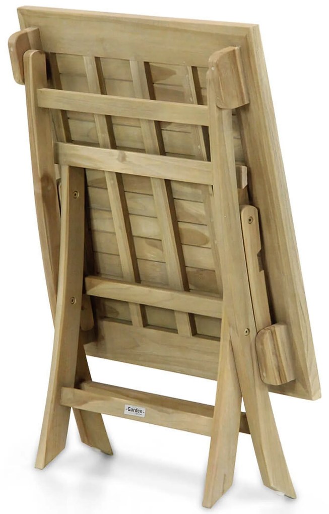 Tuinset 2 personen 80 cm Teak Taupe Garden Collections Birmingham/Derby