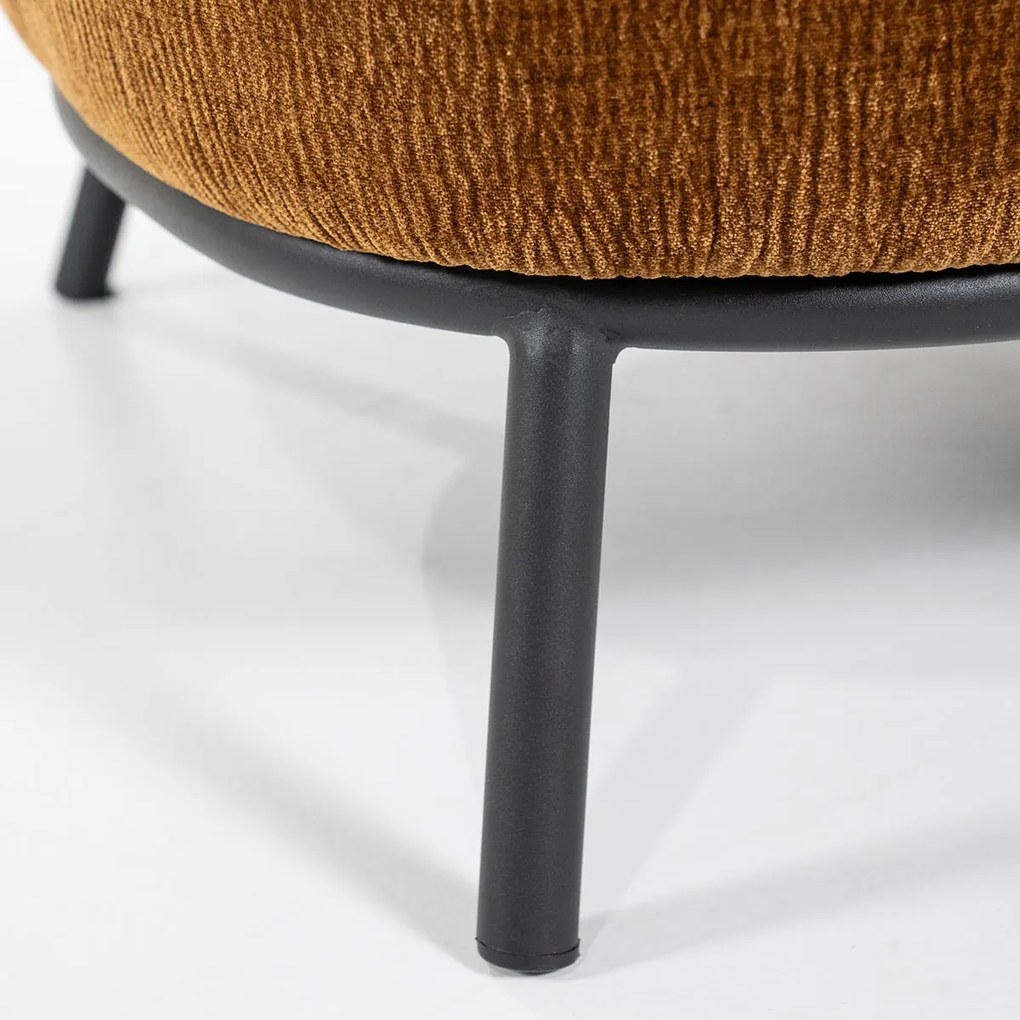 Zachte Fauteuil Met Ronde Rug Mosterd