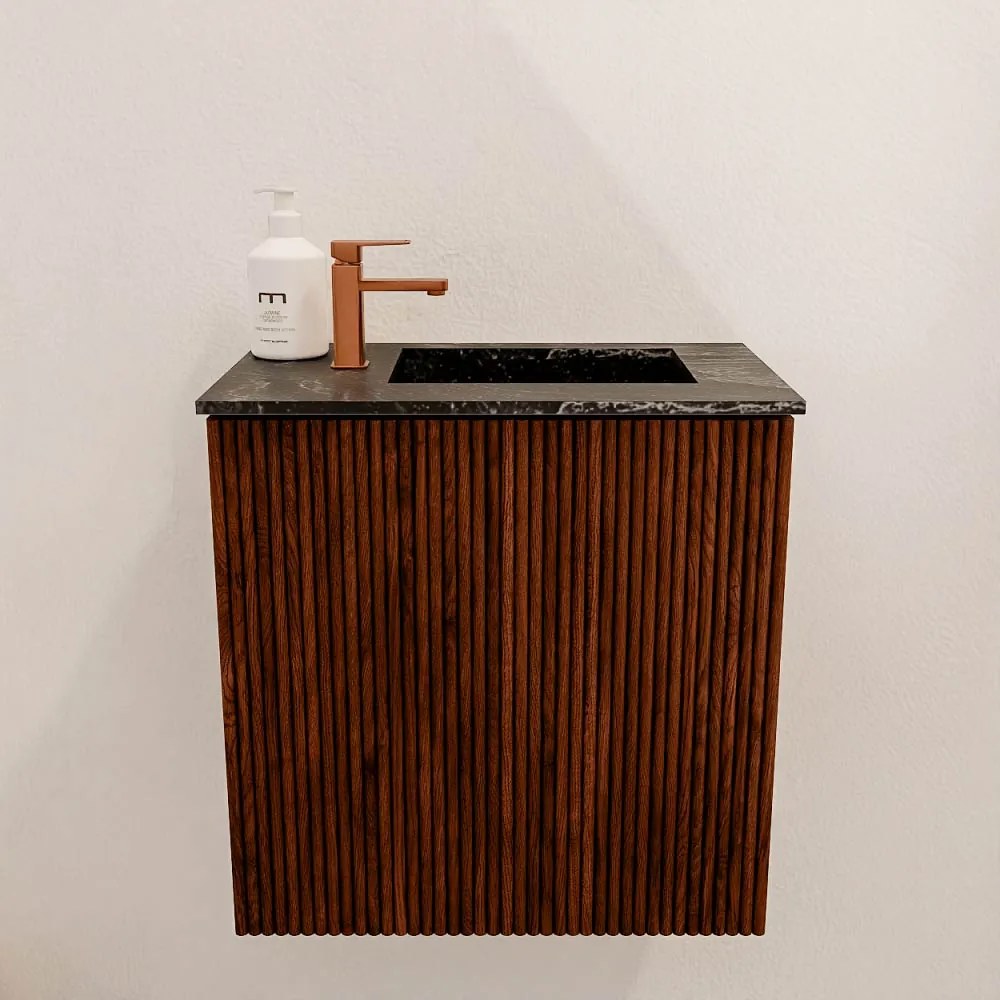 Mondiaz Joya DLux 40cm toiletmeubel ruby met wastafel faye rechts 1 kraangat lava