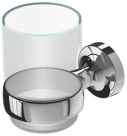 Geesa Tone glashouder wandmontage met glas chroom 917302-02
