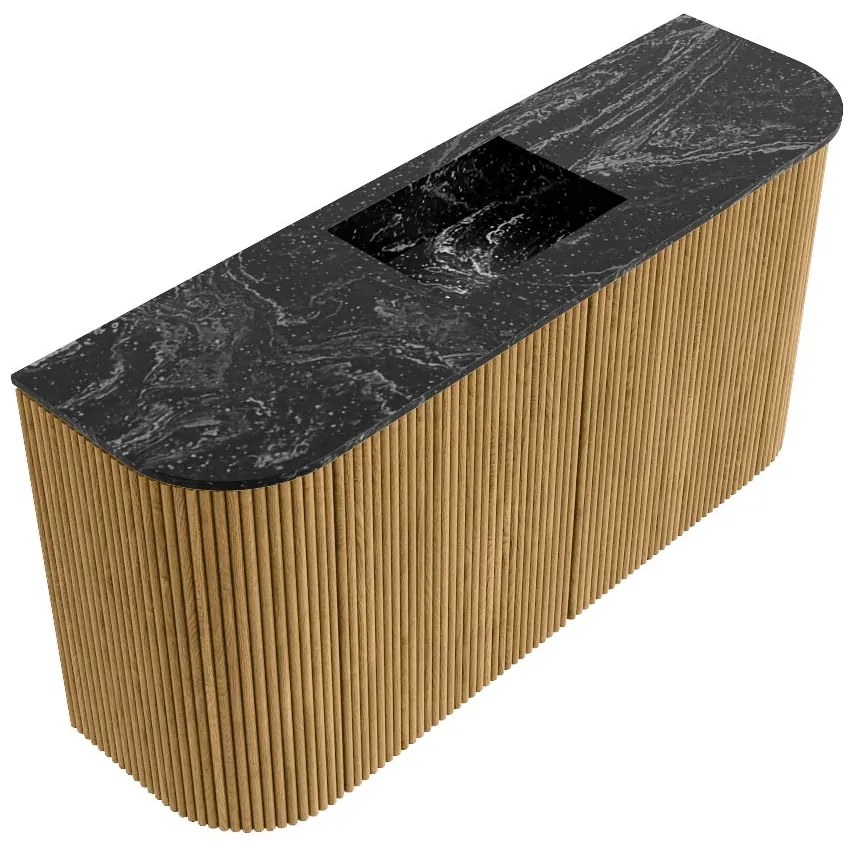 Mondiaz Joya DLux 85cm toiletmeubel ronding links/rechts oak met wastafel faye midden 1 kraangat lava