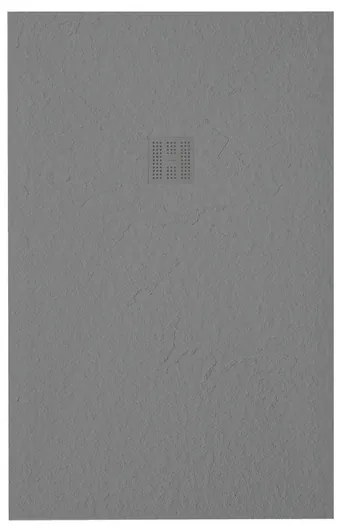 ZEZA Grade Douchebak - 100x90cm - antislip - antibacterieel - mineraalmarmer - rechthoek - mat cemento (grijs) 400000000000019486