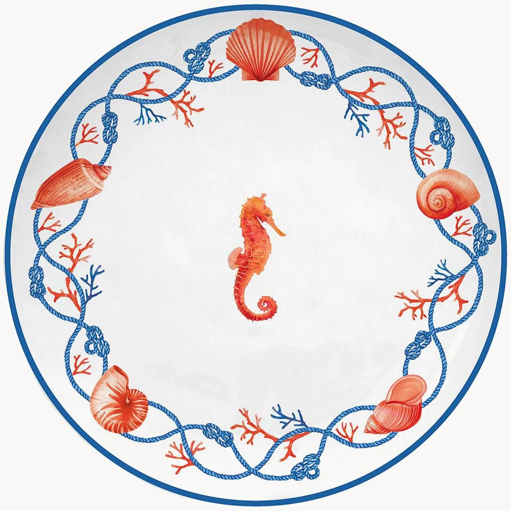 Porseleinen ontbijtborden Cote De Mer, 4-delig