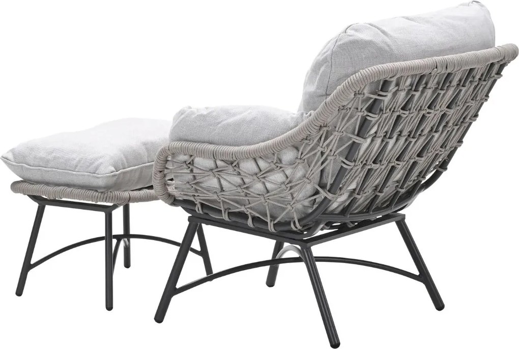 Garden Impressions Selene loungestoelen taupe - Mati bijzettafel Ø50x48 cm
