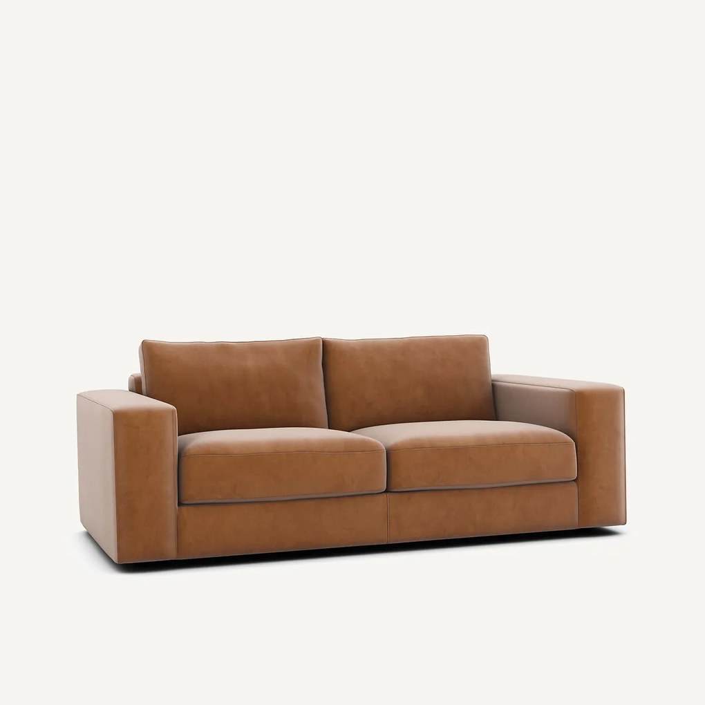 Compacte bank 3-zit in fluweel, Skander