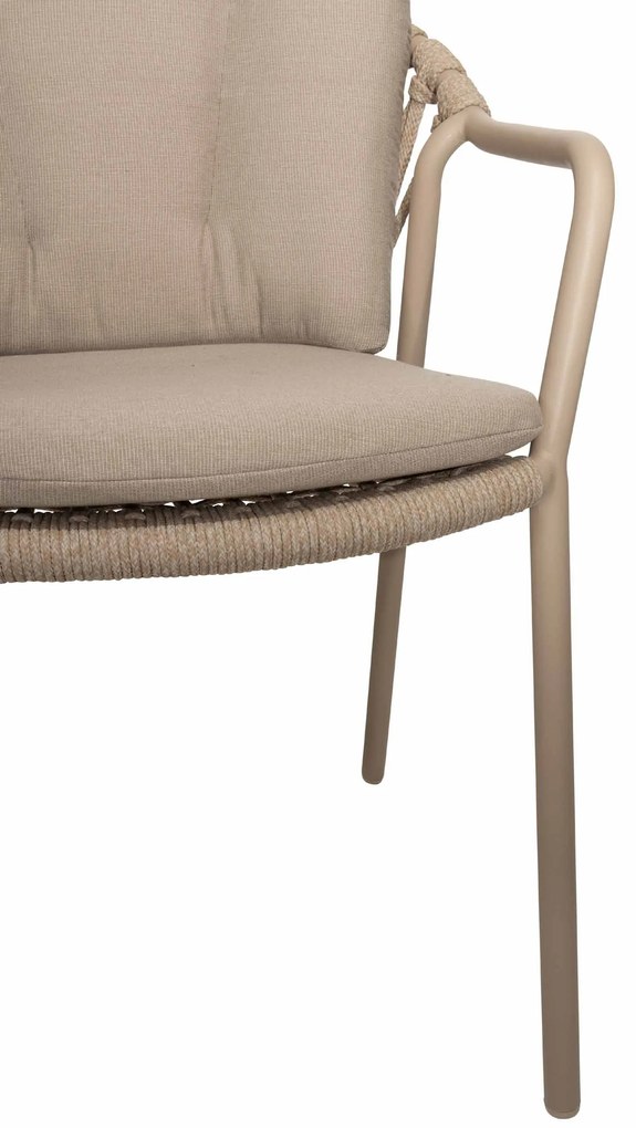 Taste by 4 Seasons Manitoba stapelbare dining chair latte  Tuinstoel    taupe weerbestendig