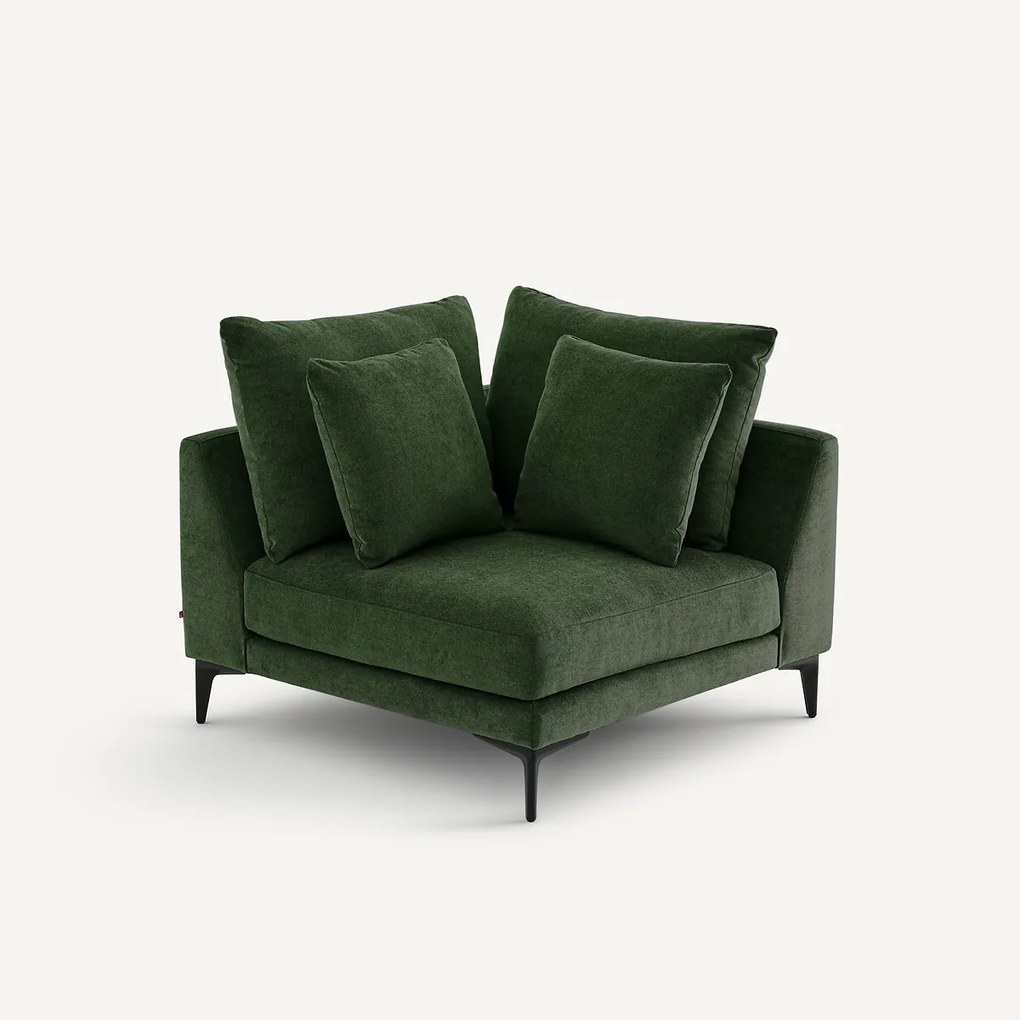 Hoekbank in polyestermix, MODERNISTE, ontwerp Emmanuel Gallina