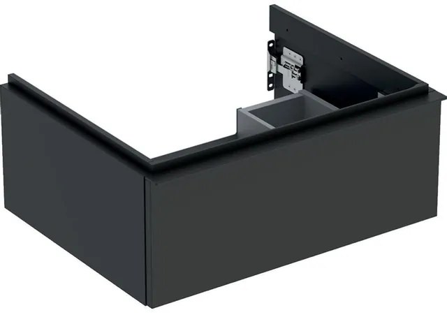 Geberit iCon wastafelonderkast 59.2x24.7x47.6cm 1 lade met softclose Spaanplaat lava mat 502.310.jk.1