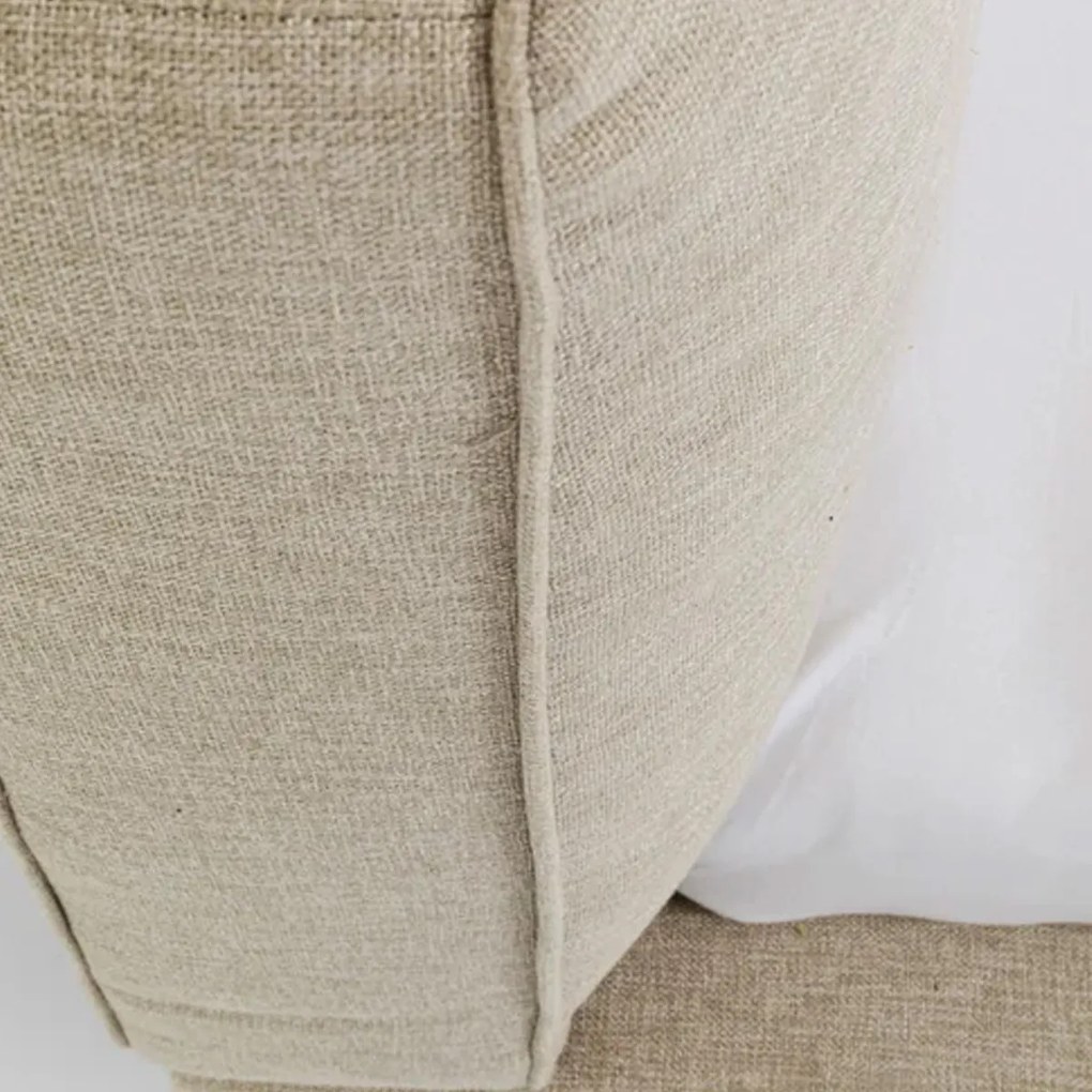 2-persoons Bedframe Beige Stof 160 Cm
