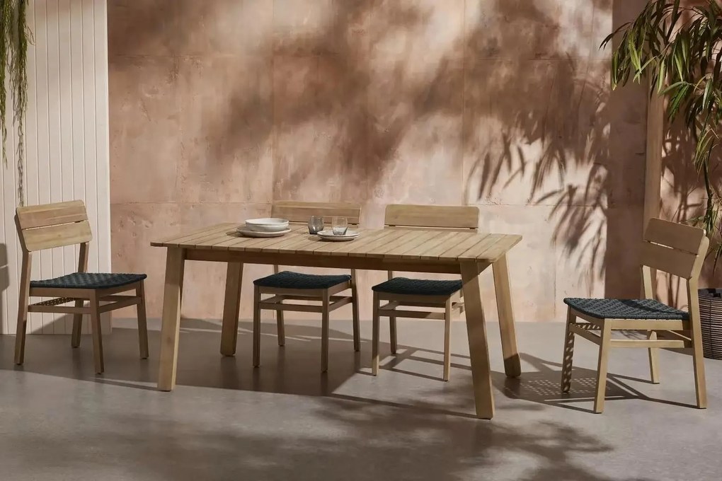The Outsider Tuintafel Dining set - Javea - Tafel + 4 stoelen - Acaciahout/Rope - The Outsider