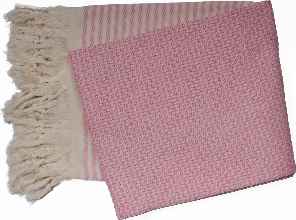 Hamamdoek – wafel honingraat – 100×200 – fuchsia roze