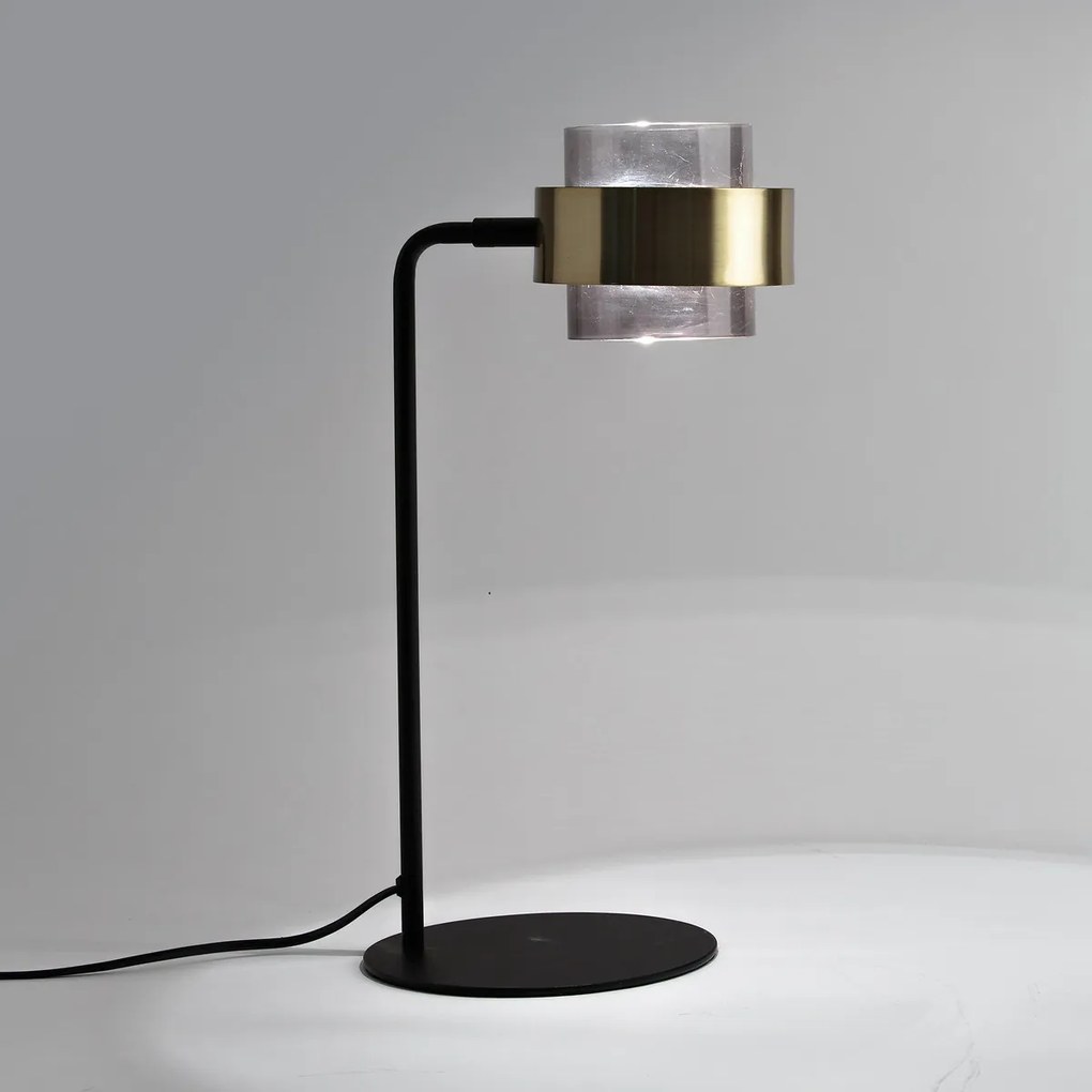 Tafellamp in glas en metaal, Botello