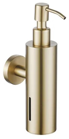 Fortifura Calvi zeepdispenser - wand - rond - Geborsteld Messing PVD (Goud) SW1111569