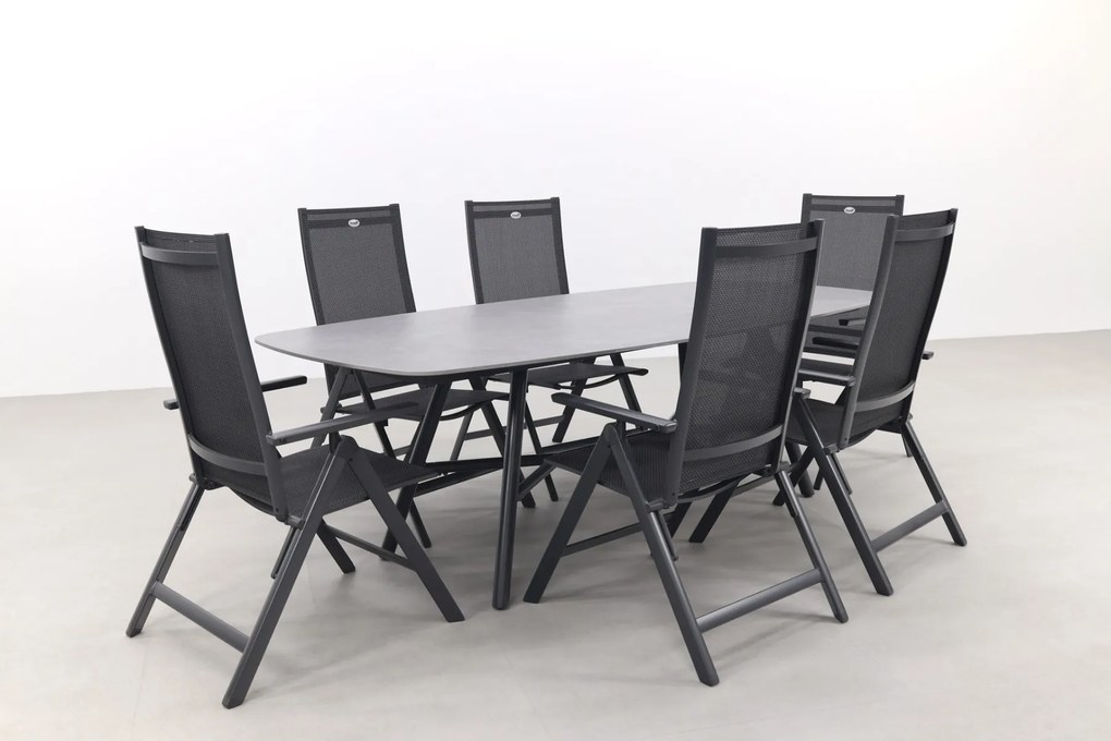 Hartman Napoli/Benevento 240x110 cm. - Deens ovale tuinset - verstelbaar OP=OP