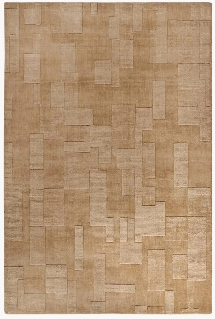 Hoog-laag wollen vloerkleed Wilhelmine