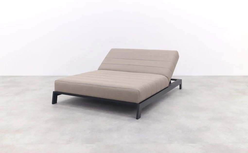 Mexico 2-persoons sunbrella ligbed - Taupe