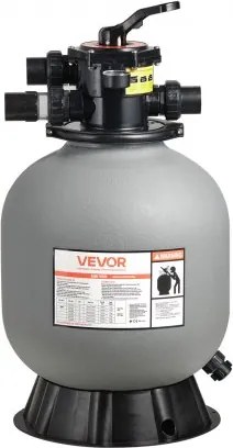 VEVOR zandfilter, 450 mm filtertank, 151 l/min zandfiltersysteem, filtertank met 7-weg meerwegklep, terugspoel-, spoel-, recirculatie-, afvalwater-, winter- en gesloten modus, voor bovengrondse zwembaden.
