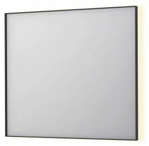 INK SP32 spiegel - 90x4x80cm rechthoek in stalen kader incl indir LED - verwarming - color changing - dimbaar en schakelaar - mat zwart 8410050