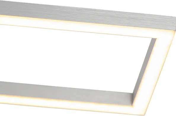 Plafondlamp langwerpig staal 3-staps dimbaar - Plazas Novo