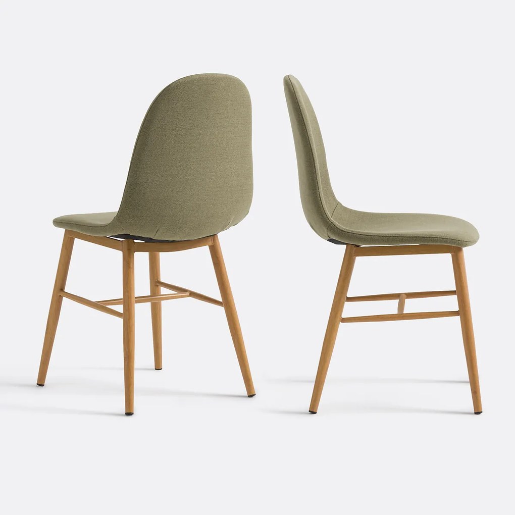 Set van 2 stoelen, geweven stof, Polina