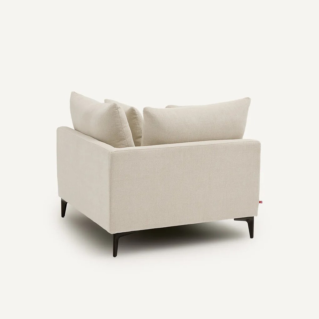 Hoekbank van gevlochten polyester, MODERNISTE, ontwerp Emmanuel Gallina