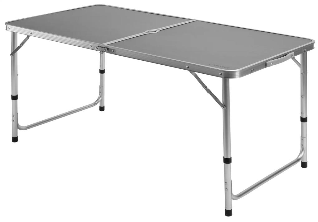 Casaria campingtafel grijs aluminium - verstelbaar in hoogte -  120x60x70cm opvouwbaar