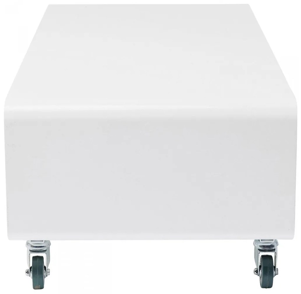 Kare Design Lounge M Verrijdbaar Tv Meubel Wit - 90x42x30cm.