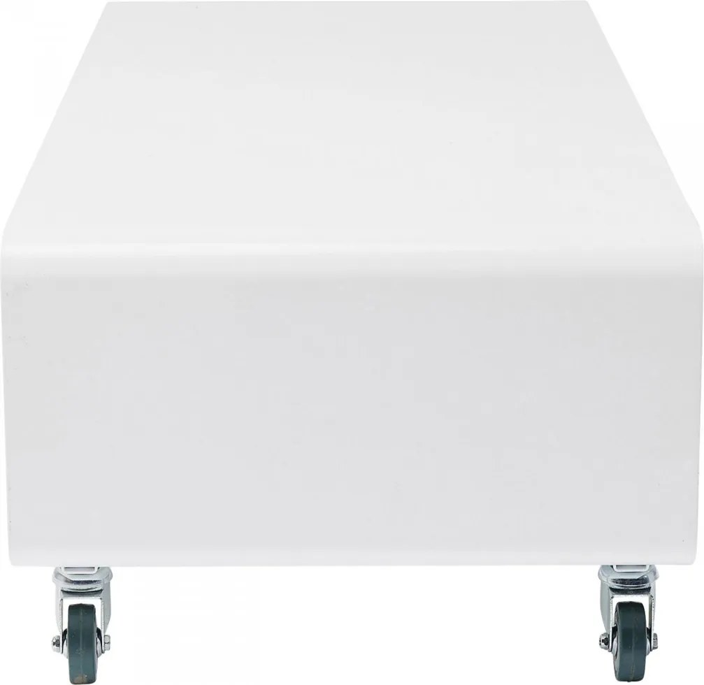 Verrijdbaar Tv Meubel Wit - 90x42x30cm.