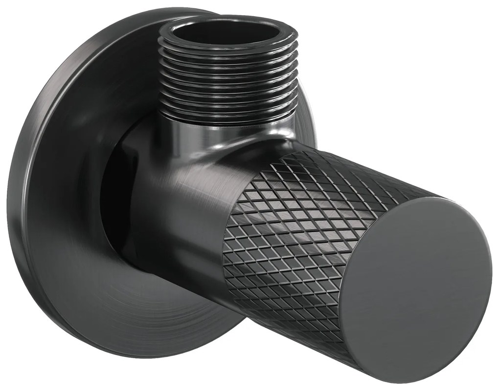 Brauer Gunmetal Carving hoekstopkraan gunmetal geborsteld PVD