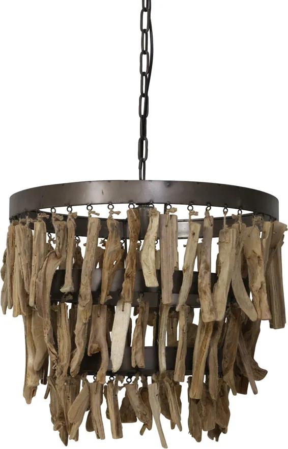 Light & Living Hanglamp 'Jaloe' 52cm, naturel bruin