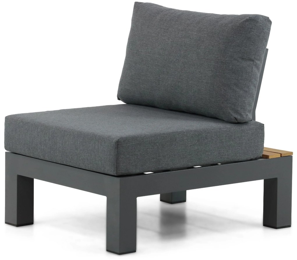 Loungeset 6 personen Aluminium/Teak Grijs Lifestyle Garden Furniture Vittoria