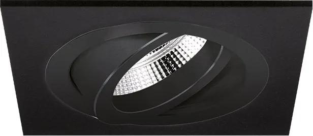 Torino - Inbouwspot Zwart Vierkant - Kantelbaar - 1 Lichtpunt - 93x93mm | LEDdirect.nl