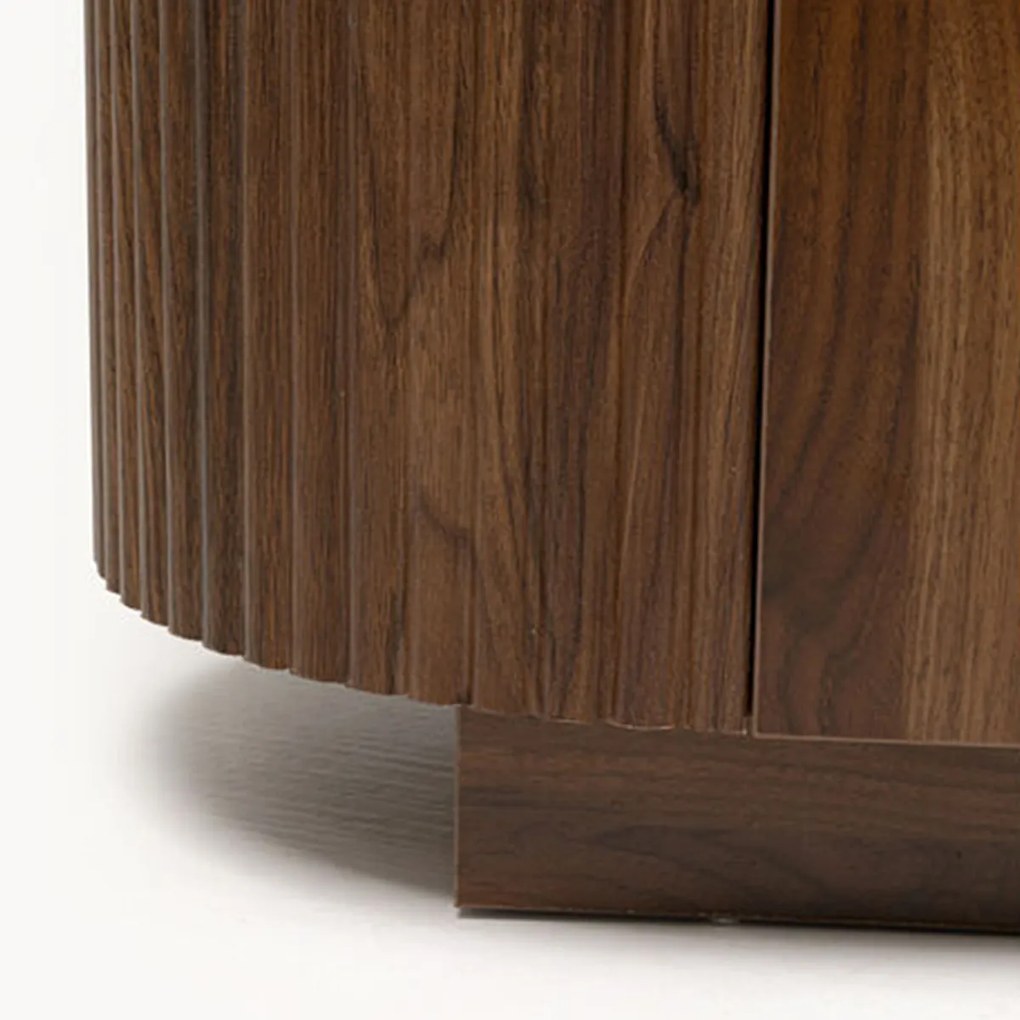 Hout Dressoir Met Marmer - 180x45x76cm.