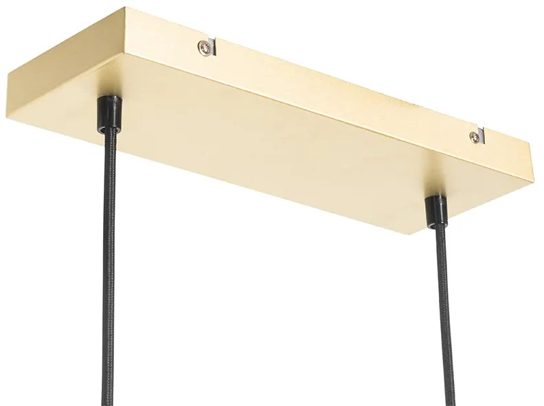 Design hanglamp goud met wit glas 4-lichts - Aniek