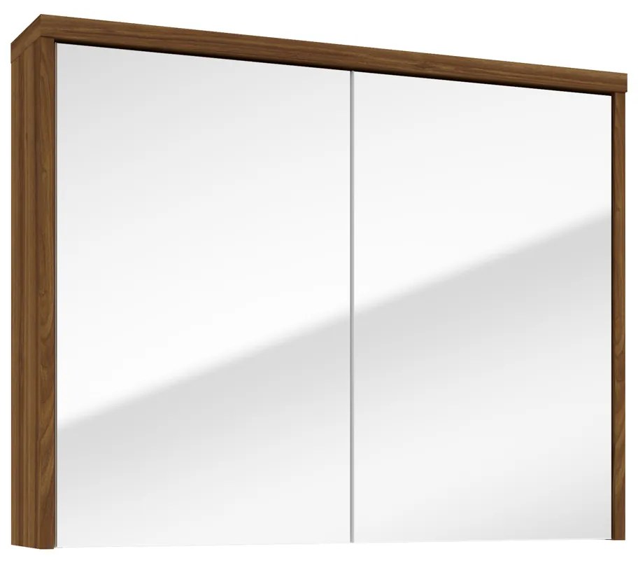 Fontana Basic spiegelkast 80cm met 2 deuren walnoot